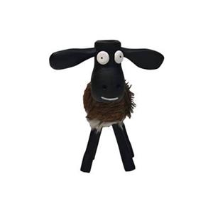 HSM Collection Schaap Shawn klein - 32x14x32 - bruin|zwart - Teak|geitenhuid