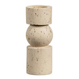 Leen Bakker Kandelaar Raven - Beige - 20xØ8 cm