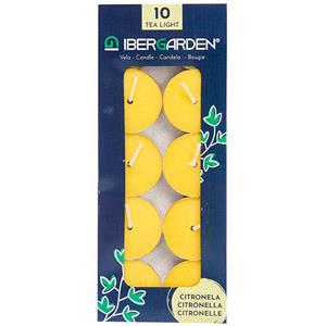Citronella waxinelichtjes - kaarsjes - 6 branduren - 10x stuks -