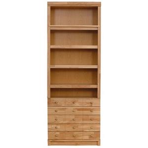 Home affaire Boekenkast Soeren van massief grenen, in 2 hoogten, diepte 29 cm, met 5 laden