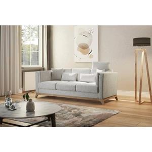 Home affaire 3-zitsbank Viva met houten frame van beukenhout