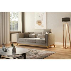Home affaire 3-zitsbank Viva met houten frame van eikenhout