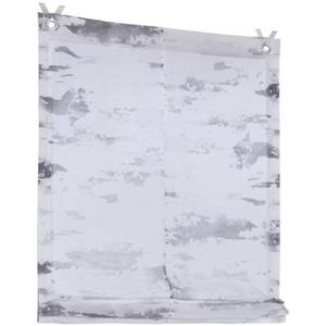 Kutti Romeins rolgordijn Claude wit, halftransparant, gedessineerd, polyester, met raamhaak (1 stuk)