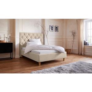 Guido Maria Kretschmer Home&Living Gestoffeerd bed Sunley 140 Kruisstiksel, hoofdbordhoogte 142 cm, zonder of met matras/lattenbodem