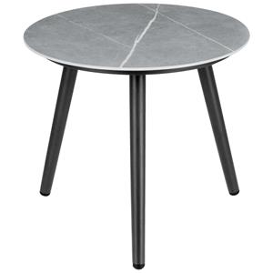 Vega Bijzettafel Sando klein; 45x40.5 cm (ØxH); lichtgrijs/antraciet; rond