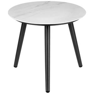 Vega Bijzettafel Sando klein; 45x40.5 cm (ØxH); wit/antraciet; rond