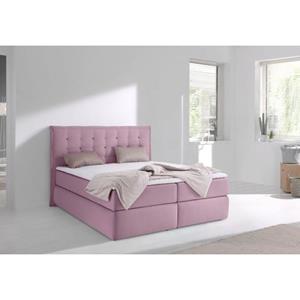 INOSIGN Boxspring Sagres Hoofdbord met 2-kleurige zachte bies en tweekleurige knopen
