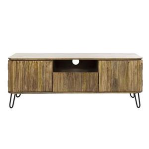 Hoyz Collection Hoyz - Tv-meubel Wave 135cm - Mangohout - Zandkleur
