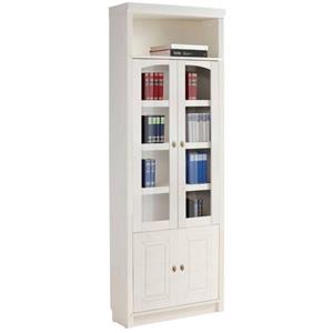 Home affaire Boekenkast Soeren massief grenen, in 2 hoogten, diepte 29 cm, deuren met vensterglas-inzet