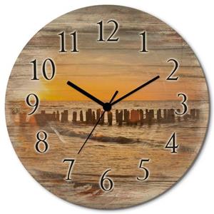 Artland Wandklok Zonsondergang aan het strand
