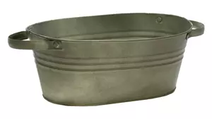 Mega Collections B.V. Pot ovaal zink 25x18x11cm