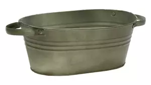 Mega Collections B.V. Pot ovaal zink 29x21x12.5cm