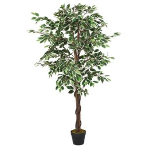 vidaXL Kunstplant ficus 1260 bladeren 200 cm groen
