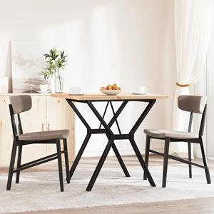 vidaXL Eettafel Y-frame 80x80x75,5 cm massief grenenhout en gietijzer