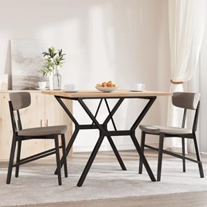 vidaXL Eettafel Y-frame 90x90x75,5 cm massief grenenhout en gietijzer