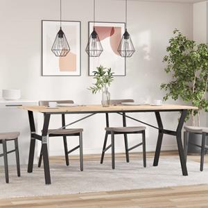 vidaXL Eettafel Y-frame 180x90x75 cm massief grenenhout en gietijzer
