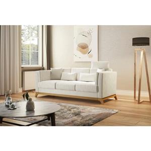 Home affaire 3-zitsbank Viva met houten frame van eikenhout