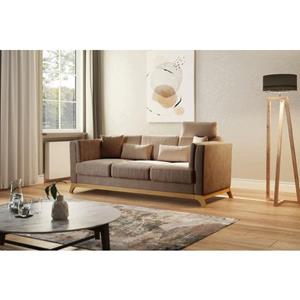 Home affaire 3-zitsbank Viva met houten frame van eikenhout