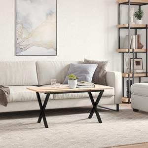 vidaXL Salontafel X-frame 90x40x45 cm massief grenenhout en gietijzer
