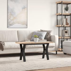 vidaXL Salontafel Y-frame 90x40x45,5 cm grenenhout en gietijzer