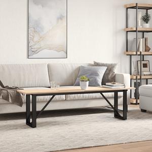 vidaXL Salontafel O-frame 160x40x45 cm massief grenenhout en gietijzer