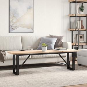 vidaXL Salontafel O-frame 160x40x45,5 cm grenenhout en gietijzer