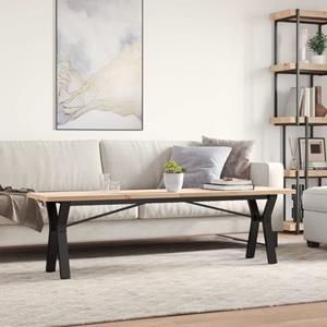 vidaXL Salontafel Y-frame 160x40x45,5 cm grenenhout en gietijzer