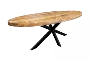 WOONENZO Eettafel ovaal - mango - 200 cm