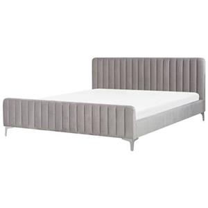 Beliani  LUNAN - Tweepersoonsbed - Taupe - 180 x 200 cm - Fluweel