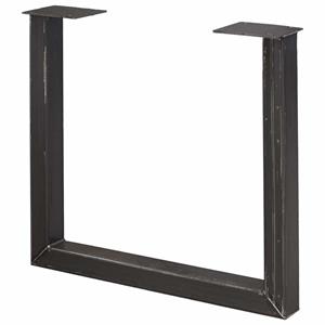 HomingXL Industrieel onderstel U-poot | blank metaal | 6 x 8 cm (2 stuks)