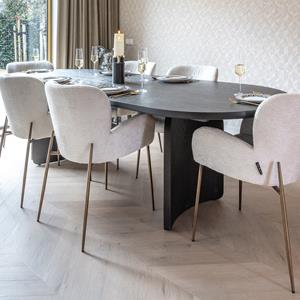 Richmond Interiors Richmond Ovale Eettafel Fairmont 270 x 100cm - Donkerbruin