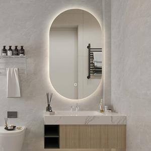 SaniGoods Twinkle ovale spiegel met LED-verlichting en spiegelverwarming 100x50cm