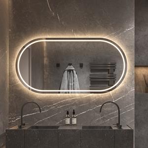HIPP design Phantom ovale spiegel met verlichting en verwarming 120x70cm