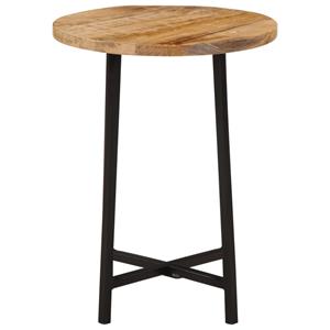 vidaXL Salontafel 35x35x45 cm massief mangohout en ijzer