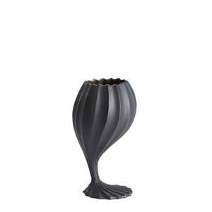 Light & Living Vaas Mikie - Zwart - 18x16x32cm