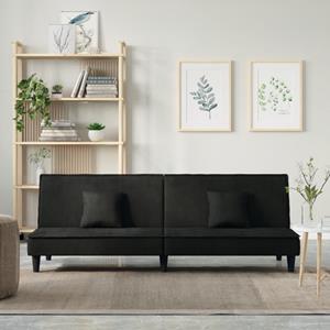 VidaXL Slaapbank fluweel zwart