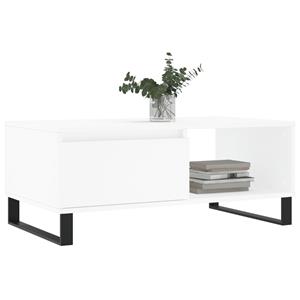 vidaXL Salontafel 90x50x36,5 cm bewerkt hout wit