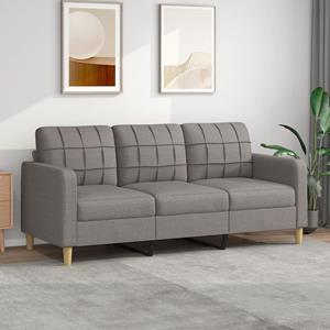 VidaXL Driezitsbank 180 cm stof taupe