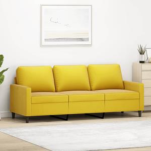 VidaXL Driezitsbank 180 cm fluweel geel