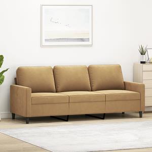 VidaXL Driezitsbank 180 cm fluweel bruin