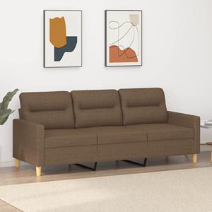 VidaXL Driezitsbank 180 cm stof bruin