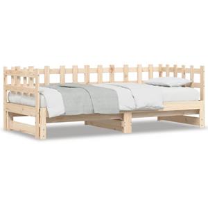 VidaXL Slaapbank uitschuifbaar massief grenenhout 2x(90x200) cm