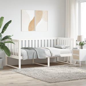 VidaXL Slaapbank 100x200 cm massief grenenhout wit