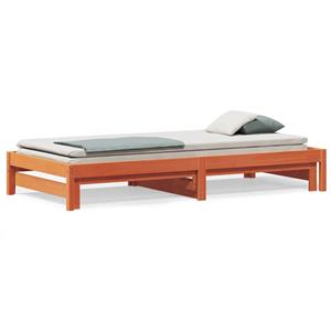 VidaXL Slaapbank met onderschuifbed 90x200 cm massief grenenhout