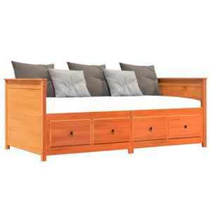 VidaXL Slaapbank 100x200 cm massief grenenhout wasbruin