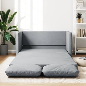 VidaXL Slaapbank vloermodel 2-in-1 112x174x55 cm stof lichtgrijs