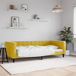 VidaXL Slaapbank 90x200 cm fluweel geel