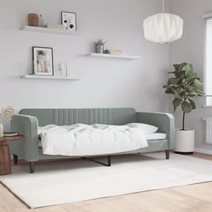 VidaXL Slaapbank 80x200 cm fluweel lichtgrijs
