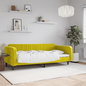 VidaXL Slaapbank 90x200 cm fluweel geel