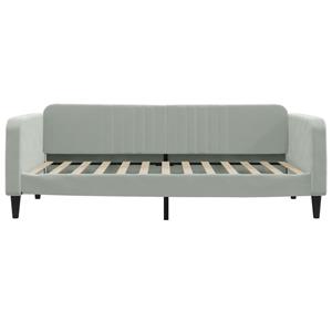 vidaXL Slaapbank 100x200 cm fluweel lichtgrijs